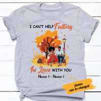 Personalized BWA Couple Falling In Love T Shirt SB82 30O47 thumb 1