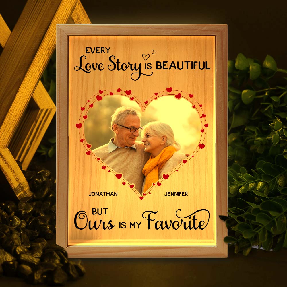Personalized Couple Gift Every Love Story Is Beautiful Picture Frame Light Box 31316 Primary Mockup