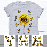Personalized Mom Grandma Sunflower T Shirt MR262 30O60 thumb 1