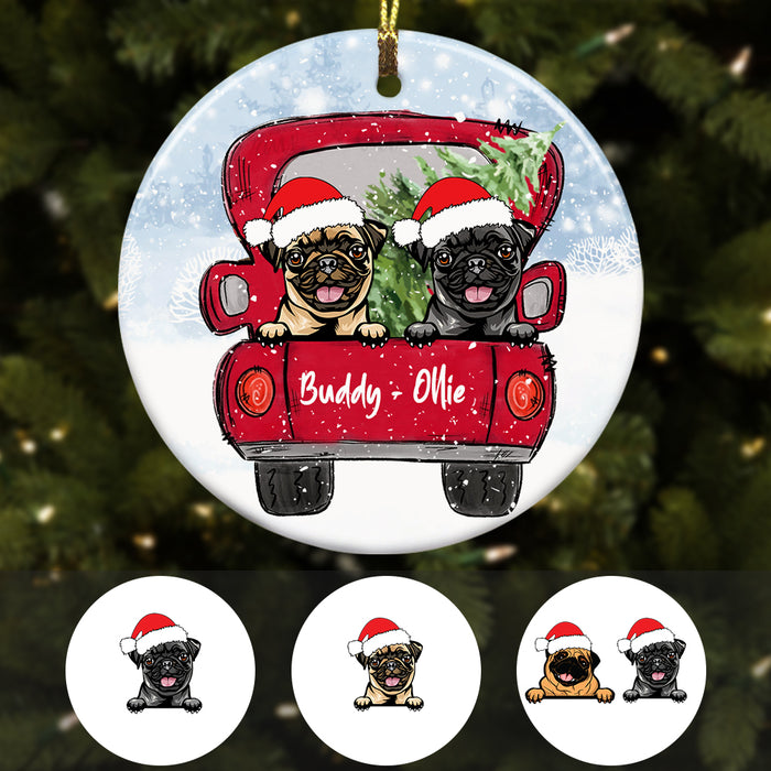 Personalized Pug Dog Christmas Ornament SB301 81O34 1