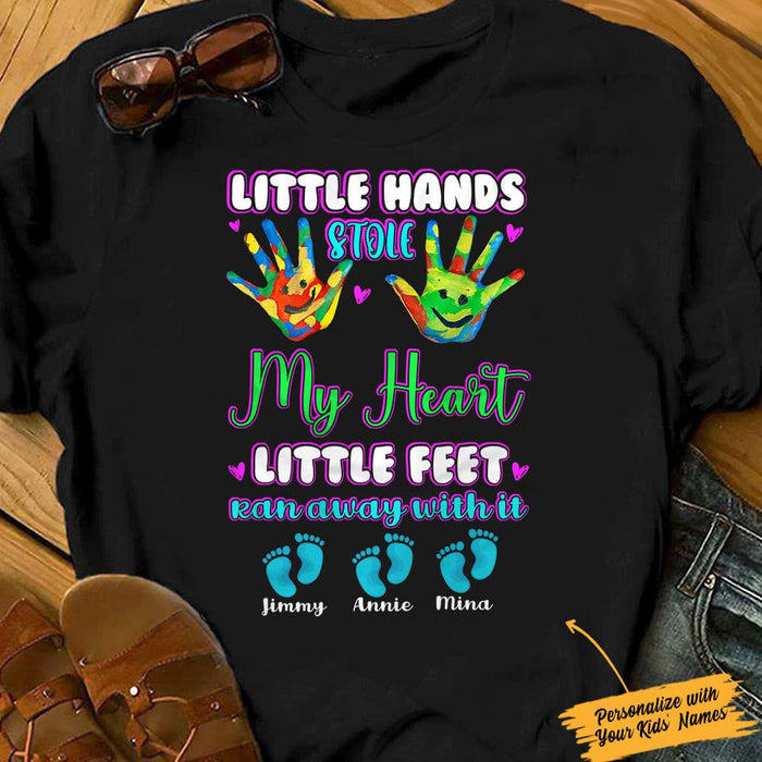 Personalized Grandparents Little Feet T Shirt JN161 81O34 1