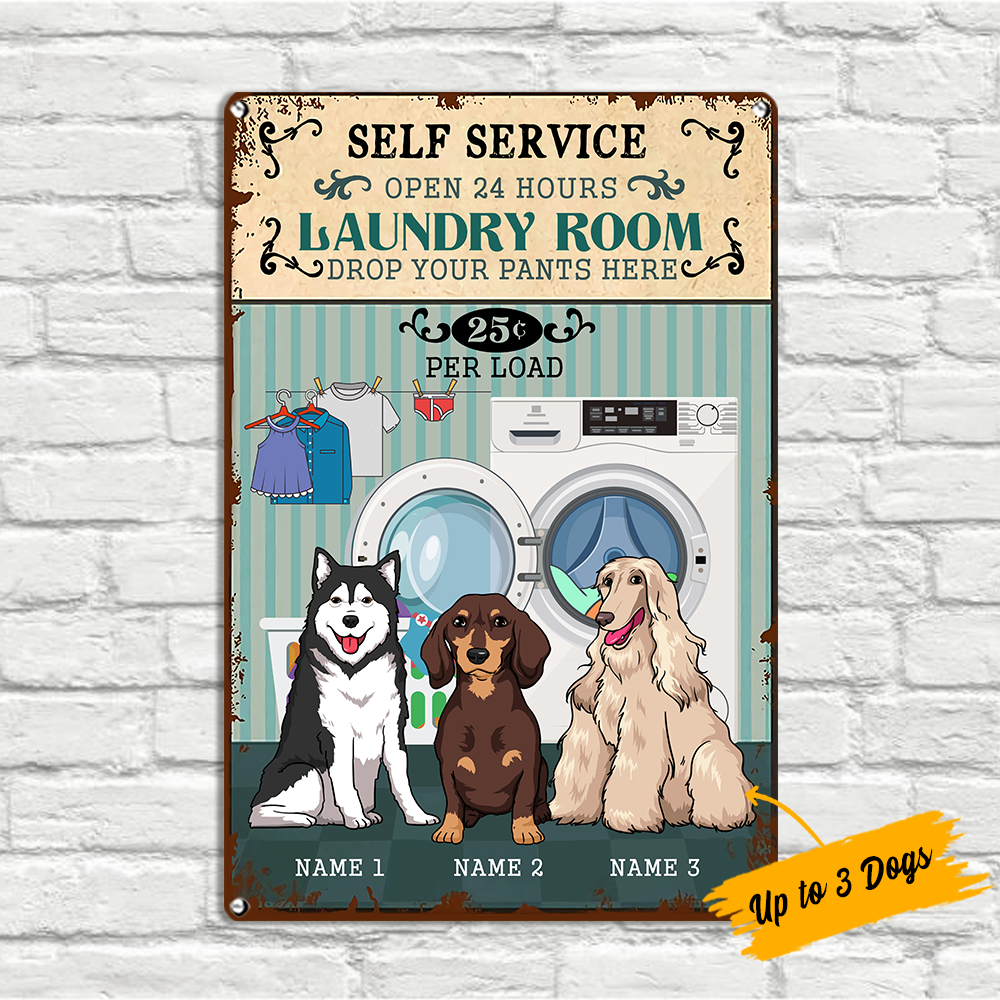 Personalized Indoor Decor Laundry Room Metal Sign JR36 23O23