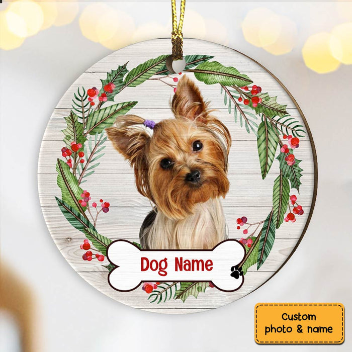 Personalized Christmas Dog Cat Circle Ornament NB31 81O34 1