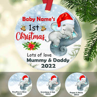 Personalized Baby Elephant First Christmas Ornament OB73 95O34 thumb 1