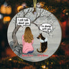 Personalized Dog Memo Christmas Watching Circle Ornament OB252 81O34 1