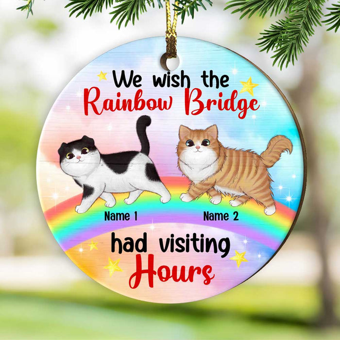Personalized Cat Mom Cat Rainbow Bridge Christmas Circle Ornament SB42 24O53 1