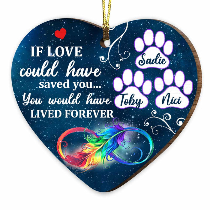 Personalized Dog Memorial Lived Forever  Ornament OB122 81O34 1