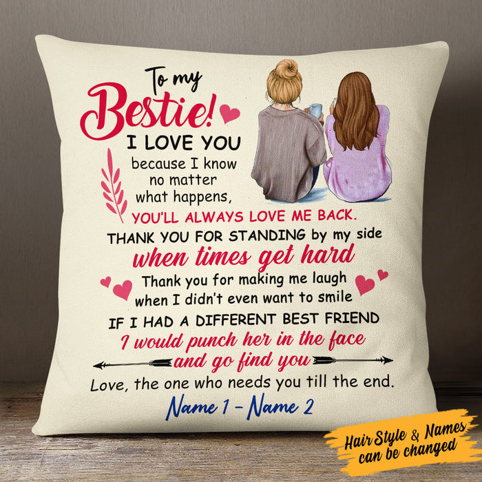 Personalized To My Bestie Pillow FB51 67O53 (Insert Included) 1