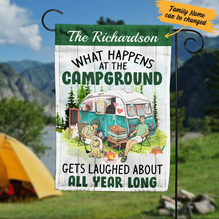 Personalized Family Camping Garden Flag JN272 87O34 1
