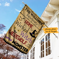 Personalized Halloween Family Sanctuary Flag JL152 95O47 thumb 1