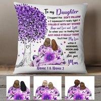 Personalized Mom Grandma Tree Hug Purple Pillow MR84 30O60 (Insert Included) thumb 1
