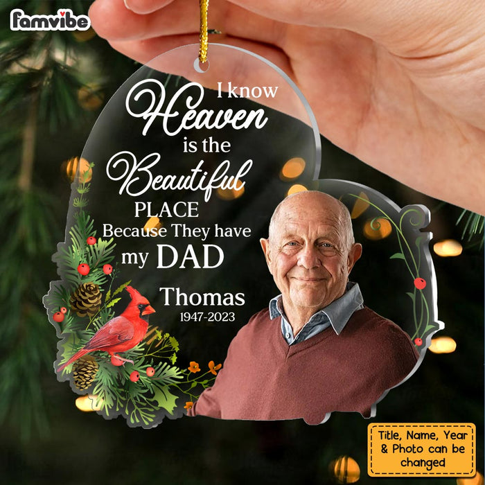 Personalized Memorial Gift I Know Heaven Is A Beautiful Place Ornament 30188 1
