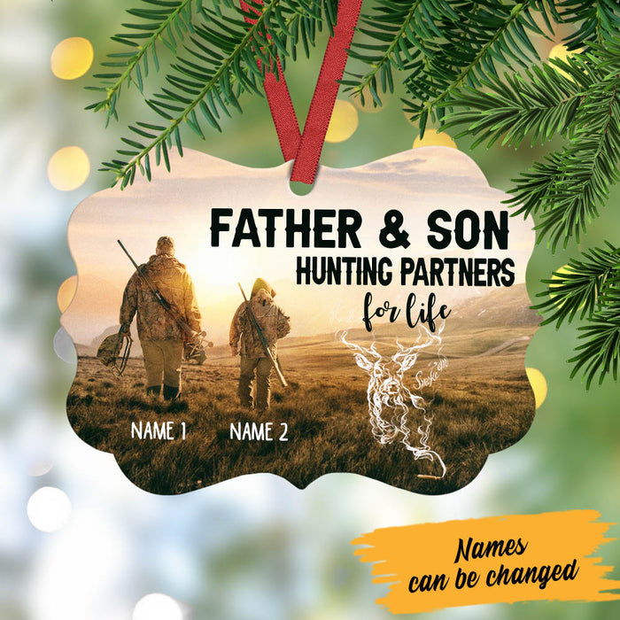 Personalized Father And Son Hunting Partners Benelux Ornament NB241 30O60 1