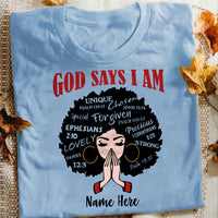 Personalized God Says T Shirt MR182 26O57 thumb 1