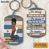 Personalized Gift For Daughter Be Strong Aluminum Keychain 22986 thumb 1