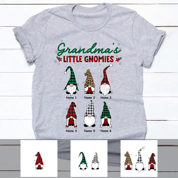 Personalized Grandma Little Gnomies Christmas T Shirt OB92 85O57 1