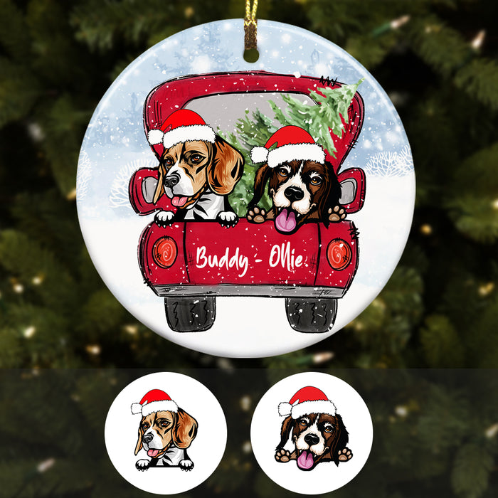 Beagle sales christmas ornament