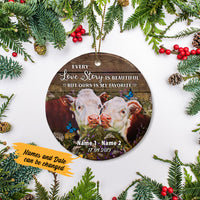 Personalized Cow Couple My Favorite  Ornament SB151 26O57 thumb 1