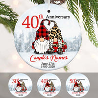 Personalized Wedding Anniversary Gnomes Ornament OB22 30O60 thumb 1