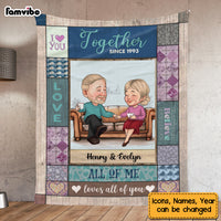 Personalized Together Since Couple Love Blanket 30698 thumb 1