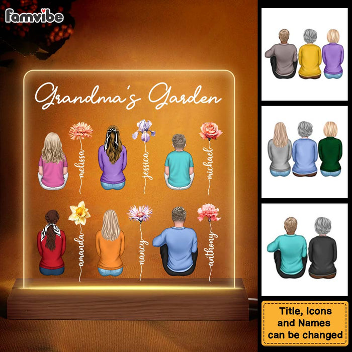 Personalized Gift For Grandma's Garden Plaque LED Lamp Night Light 32287 1