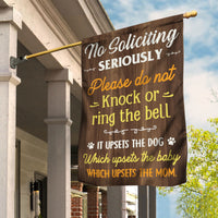No Soliciting Upset Mom Sign Flag AG174 95O57 thumb 1