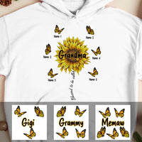 Personalized Mom Grandma Sunflower Hoodie MR262 30O60 thumb 1