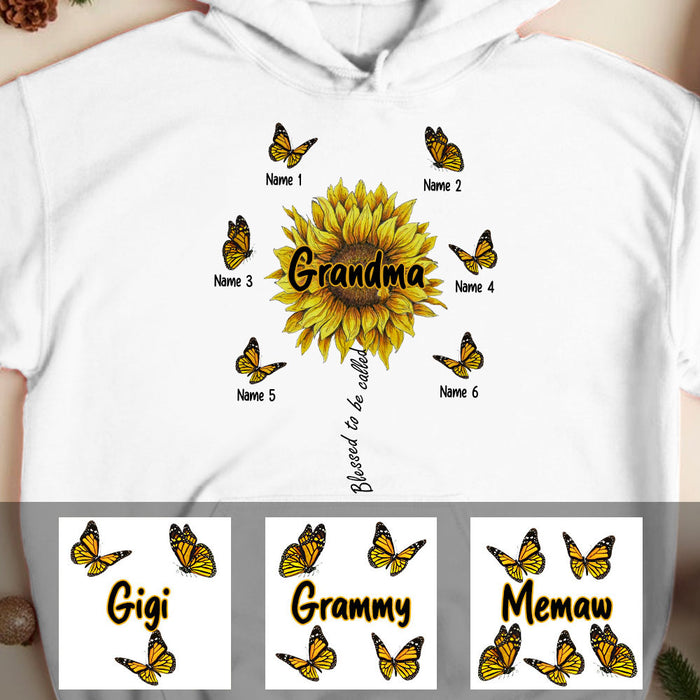 Personalized Mom Grandma Sunflower Hoodie MR262 30O60 1