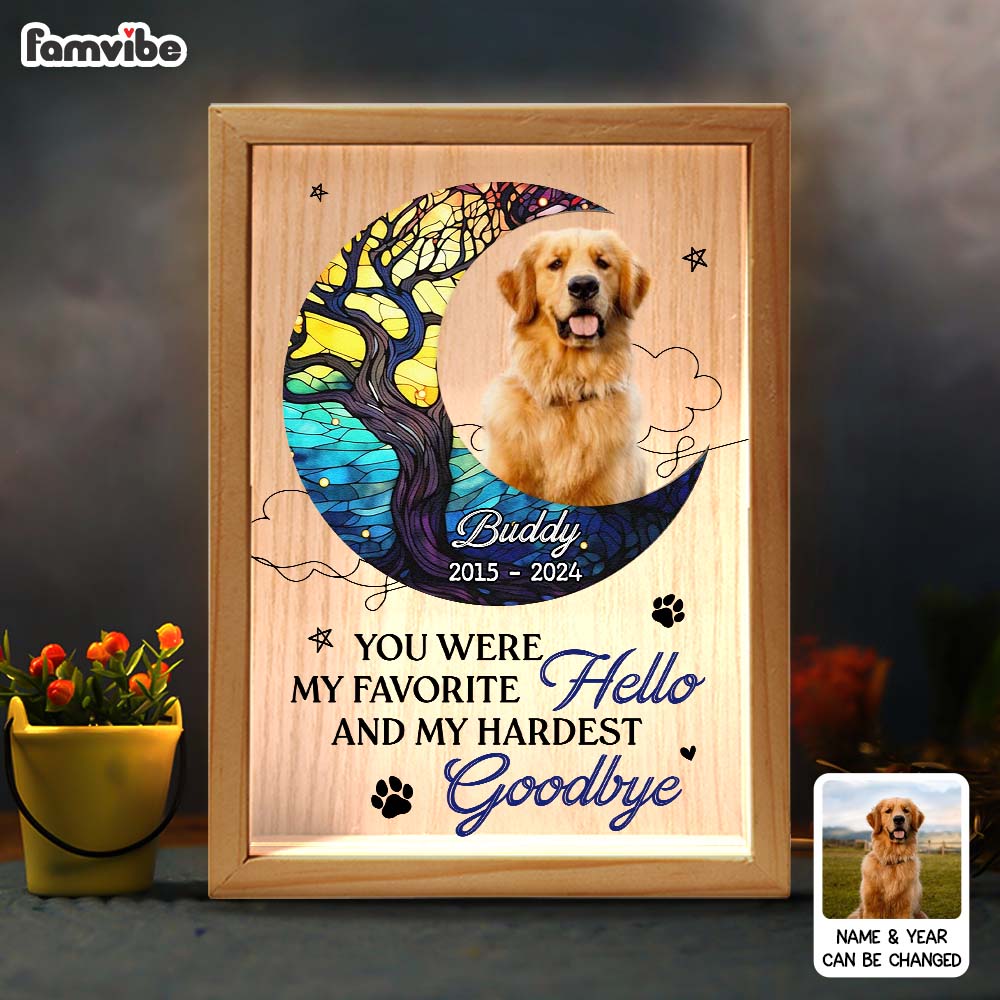 Personalized Gift For Dog Lovers You Were My Favorite Hello Picture Frame Light Box 31556 Primary Mockup