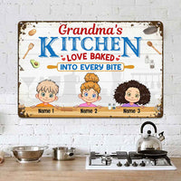 Personalized Mom Grandma Kitchen Metal Sign JL91 30O36 thumb 1