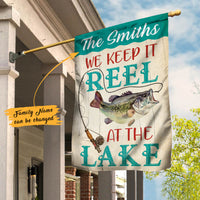 Personalized Lake Fishing Garden Flag JL31 85O60 thumb 1