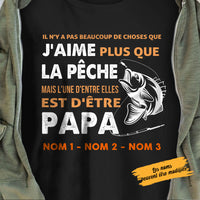 Personalized Dad Grandpa Fishing Père Grand-père La Pêche French T Shirt AP93 87O58 thumb 1