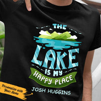 Personalized Lake Happy Place  T Shirt JN121 95O36 thumb 1
