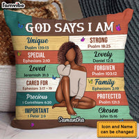 Personalized Gift For Woman God Says I Am Pillow 30503 thumb 1