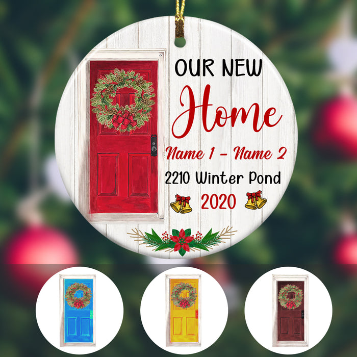 Personalized Red Door First Christmas New Home  Ornament OB264 81O34 1