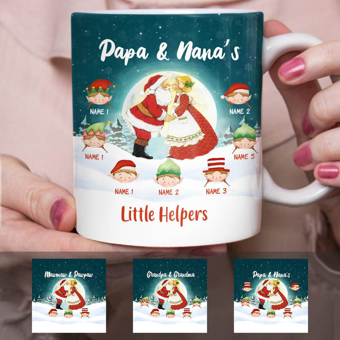 Personalized Grandma & Grandpa Helpers Christmas Mug OB92 95O60 1