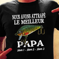 Personalized Dad Grandpa Fishing French Grand-père T Shirt MR313 95O36 thumb 1