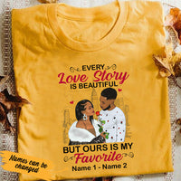 Personalized BWA Couple Love Story T Shirt AG311 30O53 thumb 1