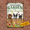 Personalized Dog Garden Little Helpers Metal Sign JN301 95O36 1