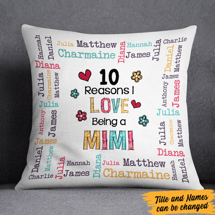 Personalized Grandma Nana Mom Reason Pillow FB253 81O47 (Insert Included) 1