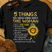 5 Things About Dog Mom T Shirt  DB2312 81O57 thumb 1