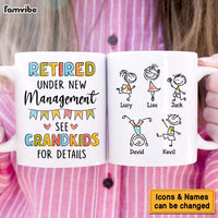 Personalized Retired Under New Management See Grandkids For Details Mug 30704 thumb 1