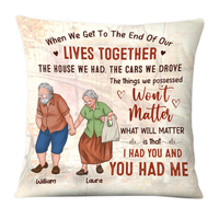 Personalized Gift For Old Couple Together To The End Of Their Lives Pillow 26523 thumb 1