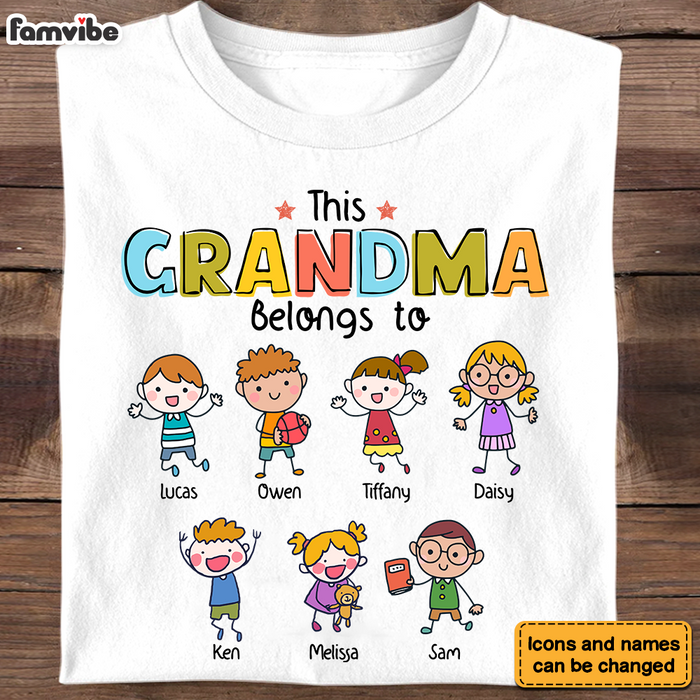 Personalized Grandma Drawing Shirt - Hoodie - Sweatshirt 31853 1