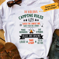 Personalized Camping Husband & Wife White T Shirt JN232 95O65 thumb 1