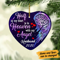 Personalized Memorial Wings Angel Heart Ornament NB161 81O60 thumb 1