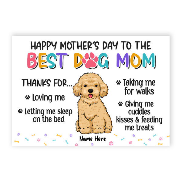 Personalized Dog Mom Gifts Tagged Portrait Card - Famvibe