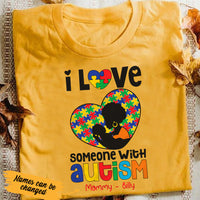 Personalized Love Someone With Autism Mom BWA T Shirt AG33 73O53 thumb 1