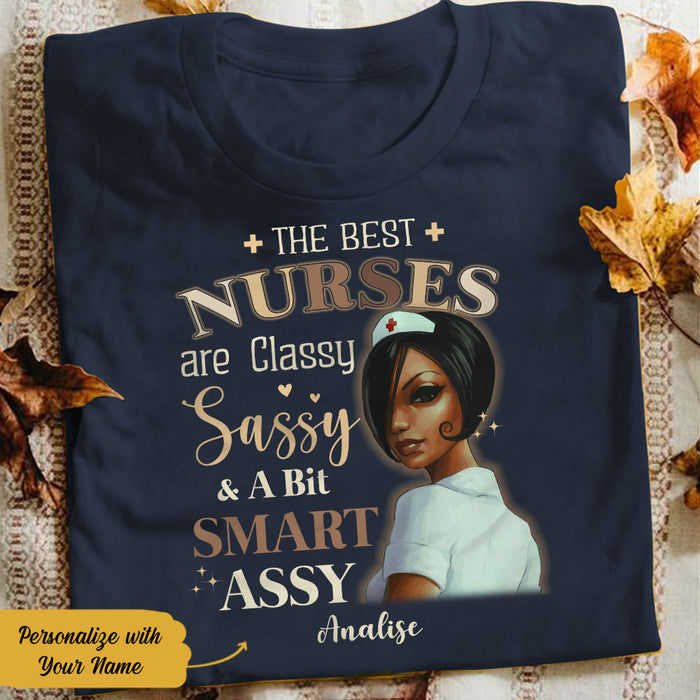 Personalized BWA Nurse Classy Sassy T Shirt AG272 95O58 1