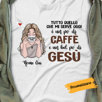 Personalized Coffee Jesus Girl Italian Caffè Gesù BWA T Shirt AP149 95O58 thumb 1